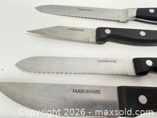 MaxSold Auction: Mixed Knife Lot, Stainless Steel Blades, Black Handles, ~22 pcs - Stratford (Ontario, Canada) PARTNER MANAGED Estate Sale Online Auction - Cawston Street (CONDO)