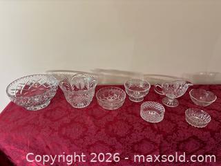 MaxSold Auction: Mixed Cut Crystal Bowls and Serving Pieces, Clear — Seven Pieces - Saanich (British Columbia, Canada) PARTNER MANAGED Estate Sale Online Auction - Heatherdale Lane