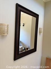 MaxSold Auction: Rectangular Dark Brown Wood Wall Mirror - Saanich (British Columbia, Canada) PARTNER MANAGED Estate Sale Online Auction - Heatherdale Lane