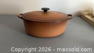 MaxSold Auction: Le Creuset Terracotta Enameled Cast Iron Dutch Oven 11–12 in - Beckwith (Ontario, Canada) SELLER MANAGED Downsizing Online Auction -  6th Line Beckwith
