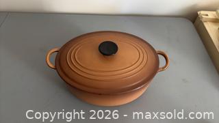 MaxSold Auction: Le Creuset Terracotta Enameled Cast Iron Dutch Oven 11–12 in - Beckwith (Ontario, Canada) SELLER MANAGED Downsizing Online Auction -  6th Line Beckwith