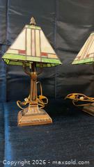 MaxSold Auction: Pair of Tiffany-Style Stained Glass Table Lamps, Under 14in - Beckwith (Ontario, Canada) SELLER MANAGED Downsizing Online Auction -  6th Line Beckwith