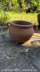 MaxSold Auction: Terracotta Clay Planter with Handles and Tripod Feet - Beckwith (Ontario, Canada) SELLER MANAGED Downsizing Online Auction -  6th Line Beckwith