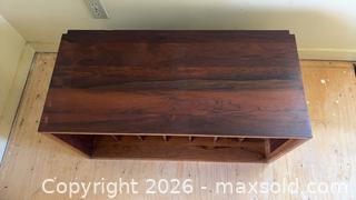 MaxSold Auction: Wood-veneered Record Crate with 7 Vertical Slots, 32" W x 15" D x 12" H - Beckwith (Ontario, Canada) SELLER MANAGED Downsizing Online Auction -  6th Line Beckwith