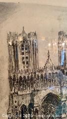 MaxSold Auction: Antique Rheims Cathedral France Engraving - Fort Erie (Ontario, Canada) SELLER MANAGED Estate Sale Online Auction - Caribou Trail Ridgway