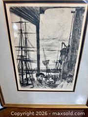 MaxSold Auction: Framed Etching by James McNeill Whistler Rotherhithe 1860 - Fort Erie (Ontario, Canada) SELLER MANAGED Estate Sale Online Auction - Caribou Trail Ridgway