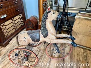 MaxSold Auction: Vintage Horse Tricycle Velocipede - Fort Erie (Ontario, Canada) SELLER MANAGED Estate Sale Online Auction - Caribou Trail Ridgway