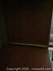 MaxSold Auction: Brown Laminated Particleboard/MDF Bookshelf, 6 Fixed Shelves - Jacksonville (Florida, USA) SELLER MANAGED Downsizing Online Auction - Spanish Marsh Court