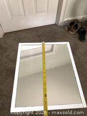 MaxSold Auction: Mirrored Glam Modern End Table with Drawer,draw missing knob. - Jacksonville (Florida, USA) SELLER MANAGED Downsizing Online Auction - Spanish Marsh Court