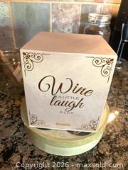 MaxSold Auction: onebttl Stemless Wine Glass with Gold Rim & Monogram - Jacksonville (Florida, USA) SELLER MANAGED Downsizing Online Auction - Spanish Marsh Court