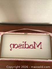 MaxSold Auction: Personalized Embroidered Madison Wall Sign, 22 x 11 in - Jacksonville (Florida, USA) SELLER MANAGED Downsizing Online Auction - Spanish Marsh Court