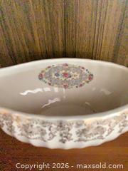 MaxSold Auction: Porcelain Gravy Boat with Floral & Scroll Design, Gold Trim - Jacksonville (Florida, USA) SELLER MANAGED Downsizing Online Auction - Spanish Marsh Court