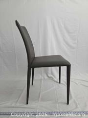 MaxSold Auction: Bonaldo Gray Genuine Leather Dining Chairs, Set of 4 - Toronto (Ontario, Canada) PARTNER MANAGED Downsizing Online Auction - Dupont Street (STORAGE)