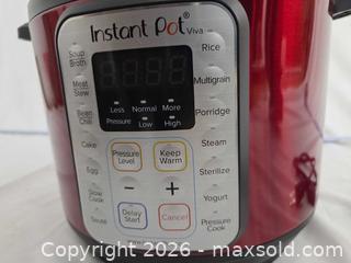 MaxSold Auction: Instant Pot Viva 6-Quart Electric Pressure Cooker - Metallic Red - Toronto (Ontario, Canada) PARTNER MANAGED Downsizing Online Auction - Dupont Street (STORAGE)