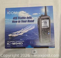 MaxSold Auction: Midland IC-M94D VHF Marine Handheld Radio with GPS & AIS - Toronto (Ontario, Canada) PARTNER MANAGED Downsizing Online Auction - Dupont Street (STORAGE)