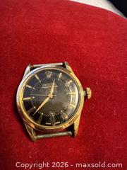 MaxSold Auction: Rolex Oyster Perpetual (vintage) Gold Tone Case Black Dial - Toronto (Ontario, Canada) PARTNER MANAGED Downsizing Online Auction - Woodsworth Road