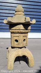 MaxSold Auction: Large Japanese Pagoda Garden Lantern, Concrete Cast Stone - High Quality - Saanich (British Columbia, Canada) SELLER MANAGED Downsizing Online Auction - Carey Rd.