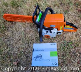 MaxSold Auction: Stihl MS 210 / MS210 18-inch Gas Chainsaw - Saanich (British Columbia, Canada) SELLER MANAGED Downsizing Online Auction - Carey Rd.
