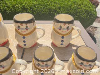 MaxSold Auction: Vintage Goebel Ceramic Clown Face Tea & Coffee Set, 9+ Pieces - Jackson Township (New Jersey, USA) SELLER MANAGED Downsizing Online Auction - Ambassador Way