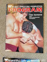 MaxSold Auction: WWF 1980s Wrestling Programs & Magazines Set - Jackson Township (New Jersey, USA) SELLER MANAGED Downsizing Online Auction - Ambassador Way