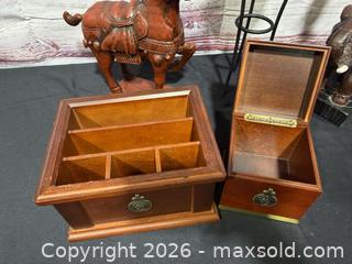 MaxSold Auction: Bombay Company Wooden Desk Organizer, Horse Figurine & Elephant Lamp - Hatboro (Pennsylvania, USA) PARTNER MANAGED Estate Sale Online Auction - Jacksonville Road