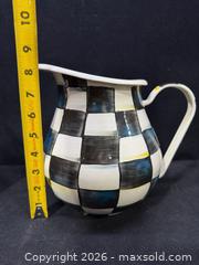 MaxSold Auction: Mackenzie-Childs Courtly Check Ceramic Pitcher / Jug - Hatboro (Pennsylvania, USA) PARTNER MANAGED Estate Sale Online Auction - Jacksonville Road
