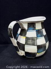 MaxSold Auction: Mackenzie-Childs Courtly Check Ceramic Pitcher / Jug - Hatboro (Pennsylvania, USA) PARTNER MANAGED Estate Sale Online Auction - Jacksonville Road