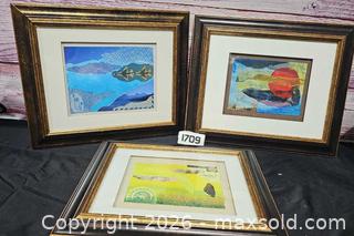 MaxSold Auction: Stephen Miller (signed) Mixed Media Collage, Set of Three, Framed - Hatboro (Pennsylvania, USA) PARTNER MANAGED Estate Sale Online Auction - Jacksonville Road