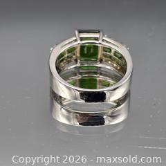 MaxSold Auction: Sterling Silver Emerald-Cut Green Gemstone Cocktail Ring - Hatboro (Pennsylvania, USA) PARTNER MANAGED Estate Sale Online Auction - Jacksonville Road