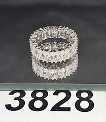 MaxSold Auction: Swarovski Matrix Vittore Silver Crystal Eternity Band, Prong Set Ring - Hatboro (Pennsylvania, USA) PARTNER MANAGED Estate Sale Online Auction - Jacksonville Road
