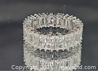 MaxSold Auction: Swarovski Matrix Vittore Silver Crystal Eternity Band, Prong Set Ring - Hatboro (Pennsylvania, USA) PARTNER MANAGED Estate Sale Online Auction - Jacksonville Road