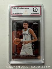 MaxSold Auction: Victor Wembanyama Topps Chrome Base #221 - Hatboro (Pennsylvania, USA) PARTNER MANAGED Estate Sale Online Auction - Jacksonville Road