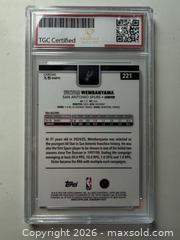 MaxSold Auction: Victor Wembanyama Topps Chrome Base #221 - Hatboro (Pennsylvania, USA) PARTNER MANAGED Estate Sale Online Auction - Jacksonville Road
