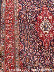 MaxSold Auction: Persian Hand-Knotted Wool Area Rug — Red, Navy & Ivory - Esquimalt (British Columbia, Canada) SELLER MANAGED Reseller Online Auction - Carlton Terrace