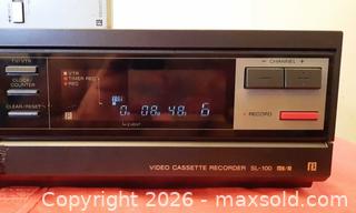 MaxSold Auction: Cleaned & Tested SONY SL-100 Super BETA BETAMAX (Not VHS) VCR W/Rremote - Ottawa (Ontario, Canada) SELLER MANAGED Downsizing Online Auction -  Russell Road