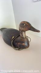 MaxSold Auction: Vintage Hand-Carved Wooden Duck Decoy, Painted Black and Brown - Leeds And The Thousand Islands (Ontario, Canada) SELLER MANAGED Downsizing Online Auction - Thousand Islands Parkway