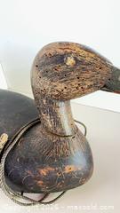 MaxSold Auction: Vintage Hand-Carved Wooden Duck Decoy, Painted Black and Brown - Leeds And The Thousand Islands (Ontario, Canada) SELLER MANAGED Downsizing Online Auction - Thousand Islands Parkway