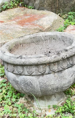 MaxSold Auction: Pair of Gray Concrete Classical Urn Garden Planters - Leeds And The Thousand Islands (Ontario, Canada) SELLER MANAGED Downsizing Online Auction - Thousand Islands Parkway