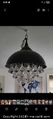 MaxSold Auction: Modern Oil-Rubbed Bronze Dome Pendant Chandelier Light with Tiered Crystal Prisms - Irondequoit (New York, USA) SELLER MANAGED Downsizing Online Auction - Minocqua Drive