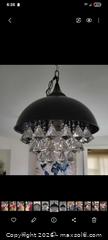 MaxSold Auction: Modern Oil-Rubbed Bronze Dome Pendant Chandelier Light with Tiered Crystal Prisms - Irondequoit (New York, USA) SELLER MANAGED Downsizing Online Auction - Minocqua Drive