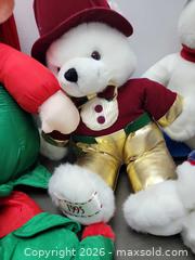MaxSold Auction: Vintage 1995 Holiday Bear and Christmas Plush Characters Assortment - 5 Pieces - Irondequoit (New York, USA) SELLER MANAGED Downsizing Online Auction - Minocqua Drive