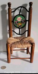 MaxSold Auction: Vintage Miniature Wooden Rocking Chair and Vintage Folk Art doll chair. 1 project, 1 new - Irondequoit (New York, USA) SELLER MANAGED Downsizing Online Auction - Minocqua Drive