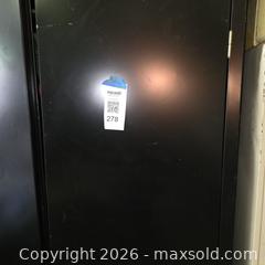 MaxSold Auction: Black Metal Two-Door Storage Cabinet, Tall - Stevensville (Maryland, USA) PARTNER MANAGED Downsizing Online Auction - Old Love Point Road