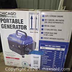 MaxSold Auction: Chicago Electric Portable Generator — Rated ~600W, Max ~900W - Stevensville (Maryland, USA) PARTNER MANAGED Downsizing Online Auction - Old Love Point Road