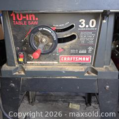MaxSold Auction: Craftsman 10 in. Table Saw, 3.0 HP (corded) - Stevensville (Maryland, USA) PARTNER MANAGED Downsizing Online Auction - Old Love Point Road
