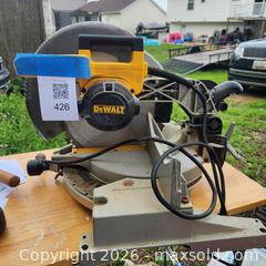 MaxSold Auction: DeWalt Sliding Compound Miter Saw, Corded Electric, 12 in Blade - Stevensville (Maryland, USA) PARTNER MANAGED Downsizing Online Auction - Old Love Point Road