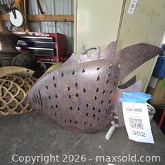 MaxSold Auction: Lot of Metal Fish Sculptures for Garden  - Stevensville (Maryland, USA) PARTNER MANAGED Downsizing Online Auction - Old Love Point Road