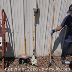 MaxSold Auction: Ryobi Multi-Tool Set with Pole Saw, Tiller Attachments & Rake  - Stevensville (Maryland, USA) PARTNER MANAGED Downsizing Online Auction - Old Love Point Road