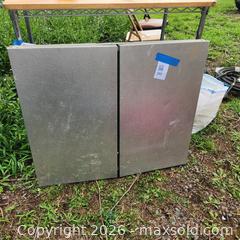 MaxSold Auction: Silver Metal Folding Table Top / Table, ~72 x 30–31 in - Stevensville (Maryland, USA) PARTNER MANAGED Downsizing Online Auction - Old Love Point Road