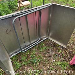 MaxSold Auction: Silver Metal Folding Table Top / Table, ~72 x 30–31 in - Stevensville (Maryland, USA) PARTNER MANAGED Downsizing Online Auction - Old Love Point Road